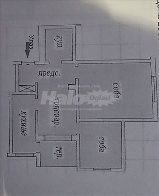 Izdaje se dvosoban stan u Nišu 54 m2