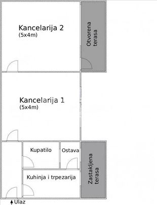Poslovni prostor, Tošin bunar/Pariske komune, 60m2