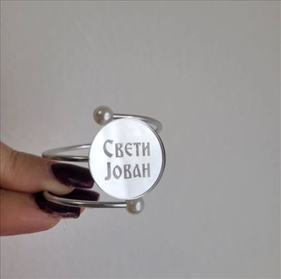 Prsten za salvete - Sveti Jovan - boja srebra