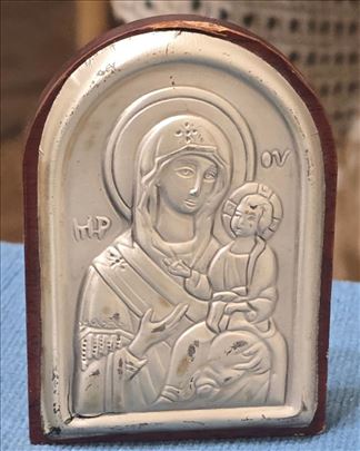 STARA ANTIKVARNA STONA SREBRNA IKONA 925