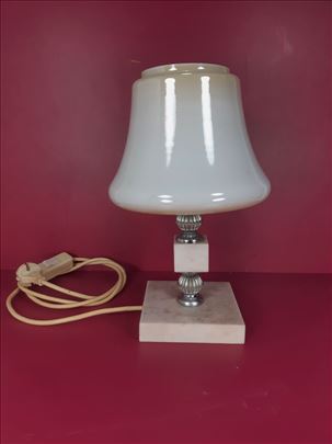 Vintage 1970e lampa mermer/opal staklo