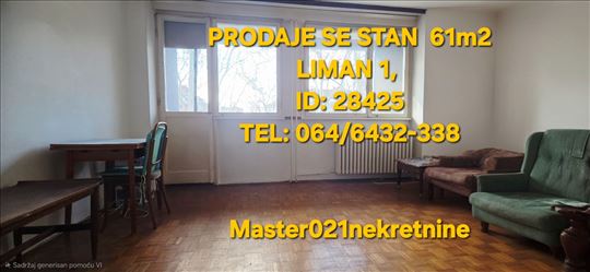 Dvosoban stan za renoviranje, Liman 1