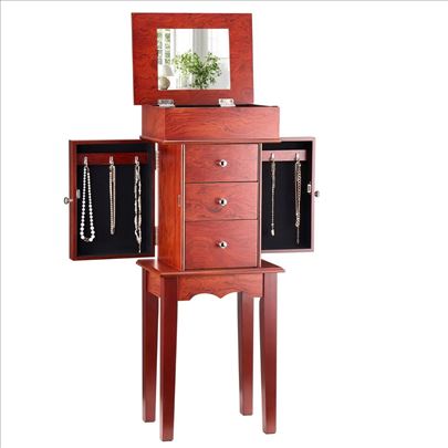 Ormaric Za Nakit - Drveni Sa Preklopnik Ogledalom