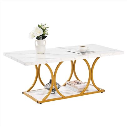 Klub stocic sa mermernim efektom, 120x60x48cm ZH63