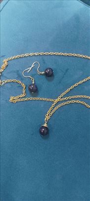 Komplet minđuše i ogrlica