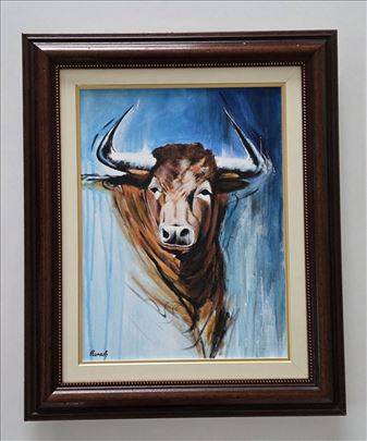 Slika - Bik, akril na platnu. Prelepo!