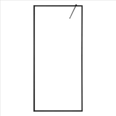 Stakleni paravan za tusiranje sa okvirom, mat crni