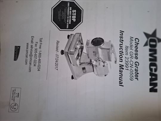 Aparat za mlevenje parmezana