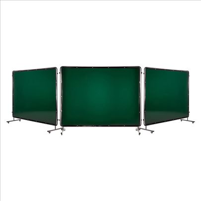 Paravan za zavarivanje, 3dela, 174x234cm, tamno ze