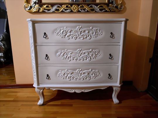 Stilska komoda T,puno drvo,novo