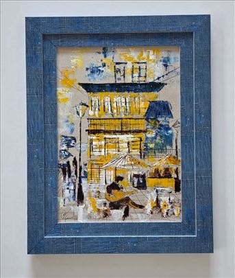 Ulje na kartonu - Grad muzike, prelepa slika!