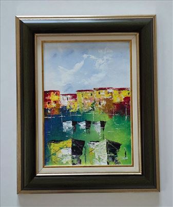 Ulje na platnu - Zelena luka, prelepa slika!