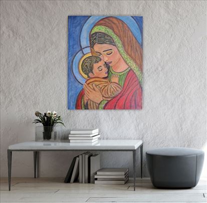 Bogorodica 40x50 ulje+akril 