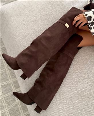 Cizme preko kolena braon 36