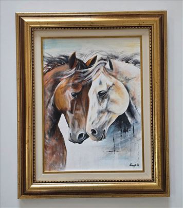 Slika - Lepota konja, akril na platnu. Prelepo!