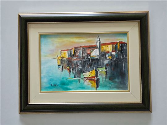 Ulje na lesonitu - Zelena boja mora, prelepo!