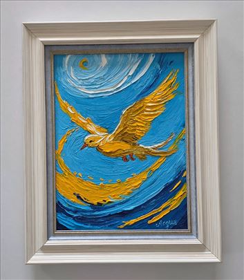 Ulje na platnu - Sloboda ptice, prelepa slika!