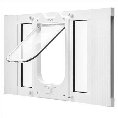 Vrata za macke prilagod. sirini prozora 58-71,bela