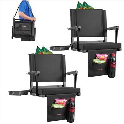 2 Komada Stadionska Stolica Za Tribine Prenosiva