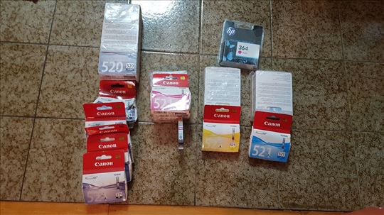 25 kertridza canon i hp 