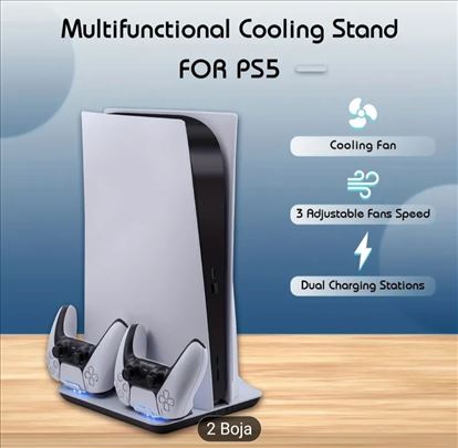 Stalak za hladjenje ps5 i punjenje dzojstika 