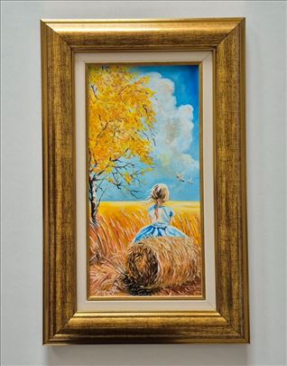 Ulje na platnu - Uspomena iz sela 5, prelepa slika