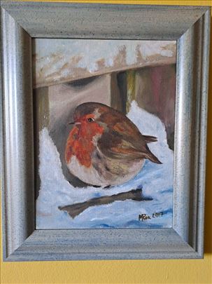 Čekam proleće, ulje na platnu