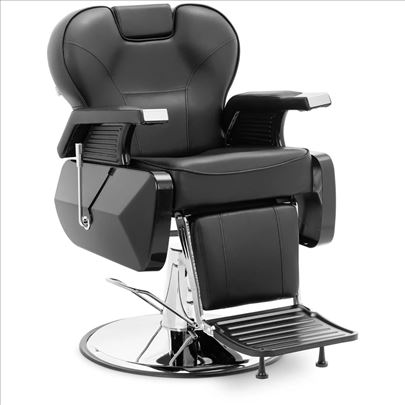 Frizerska stolica sa osloncem za noge - crna