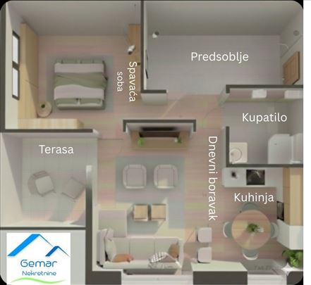 Nov dvosoban stan u izgradnji