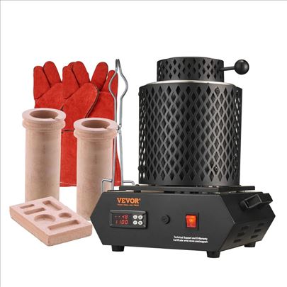 Pec za topljenje metala, keramicki loncic 1-3kg, 1