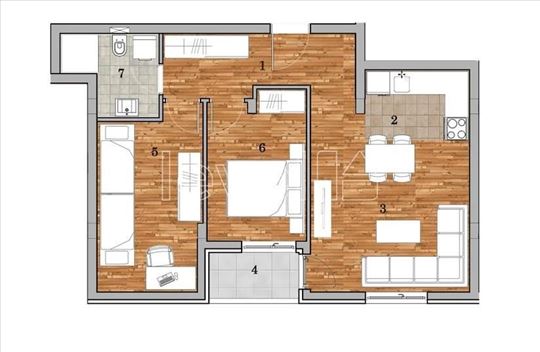 Stan,Novi Sad,Telep Južni,kv: 61.00