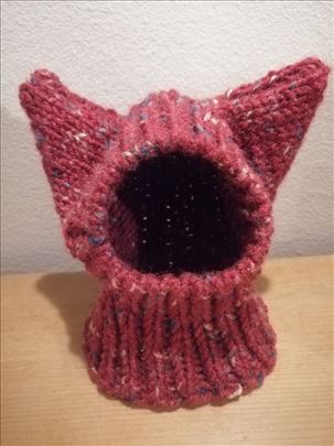 Kapa za mačku ručno štrikana