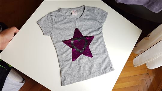 Majica za devojcice sa sljokicama koje menjaju boj