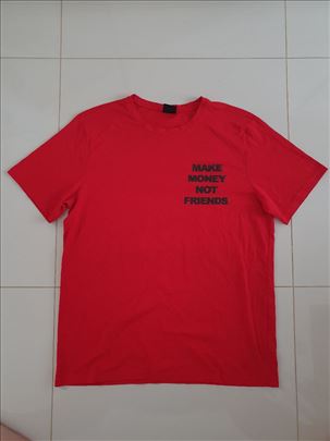 Make money not friend majica crvena L vel. Novo!