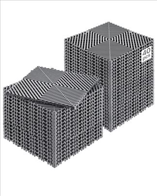 Prostirke za podove, 31x31cm, 40kom, sive