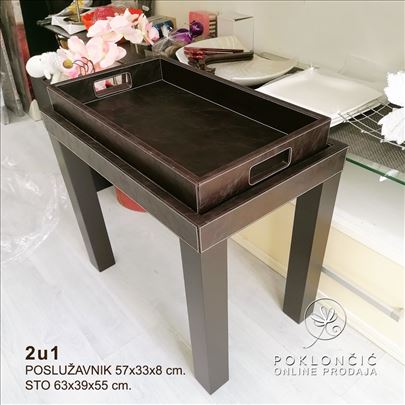 Klub sto 2u1- Sto i poslužavnik