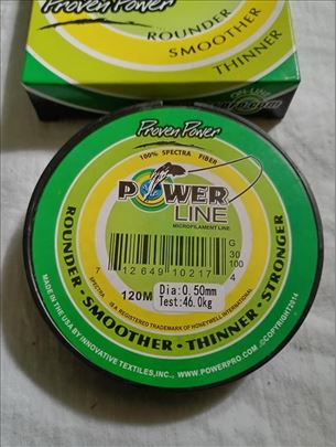 Power Line 100% Spectra Fiber 0.50mm 46 kg 120 met