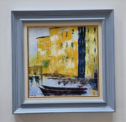 Ulje na platnu - U gradu na moru