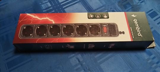 Gembird Produzni kabl sa zastitom 6 uticnica,4,5m