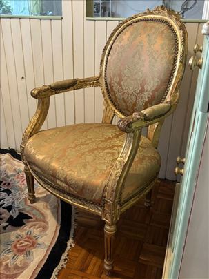 Stilska fotelja - Zlatni duborez - Luj XVI - Dorćo