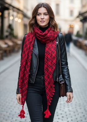 Crveno-crni šik: Trouglasta marama sa karakterom