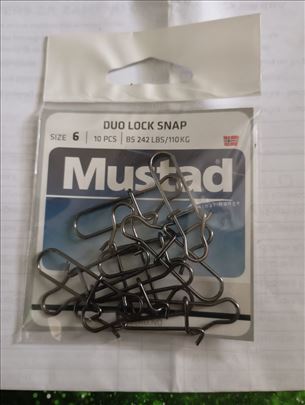 Mustad Duo Lock Snap size 6 pcs 10 bs242lbs/110kg