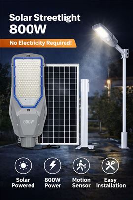 Solarna LED ulična lampa 800W 
