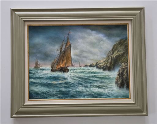 Ulje na platnu - Bura na moru, slika dva.