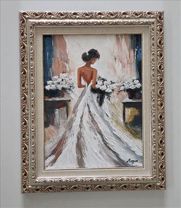 Ulje na platnu - Nevesta, prelepa slika!