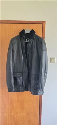 Carl Gross Kožni Mantil Jakna Black Label M