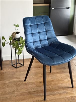 Moderna tapacirana teget stolica za restorane