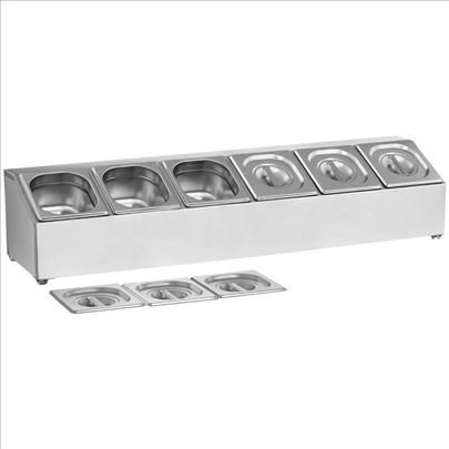 Držač za GN posude - 6 komada i 6 poklopaca