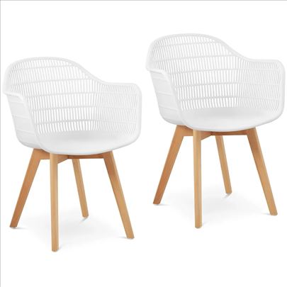 Stolice - set od 2 komada - do 150 kg - bela