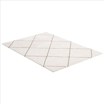 Tepih sa kratkim vlaknima-20mm, 274x183cm, beli